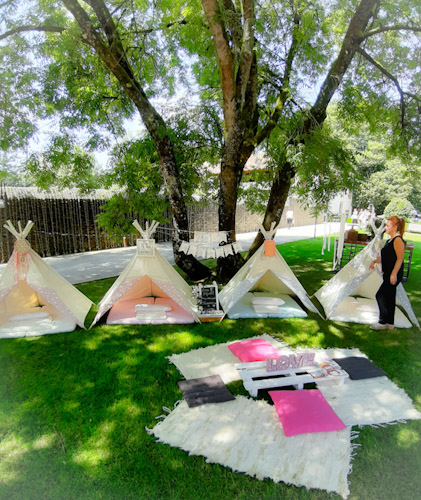 Espacio tipi boda en Pazo Bidueiro | Francisco & Chayenne