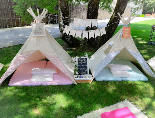 Espacio tipi boda en Pazo Bidueiro | Francisco & Chayenne